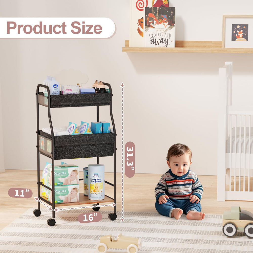 Cathyeen diaper caddy heavy-duty metal frame supports stable use