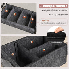 Cathyeen diaper caddy middle and bottom storage for clothes and toys