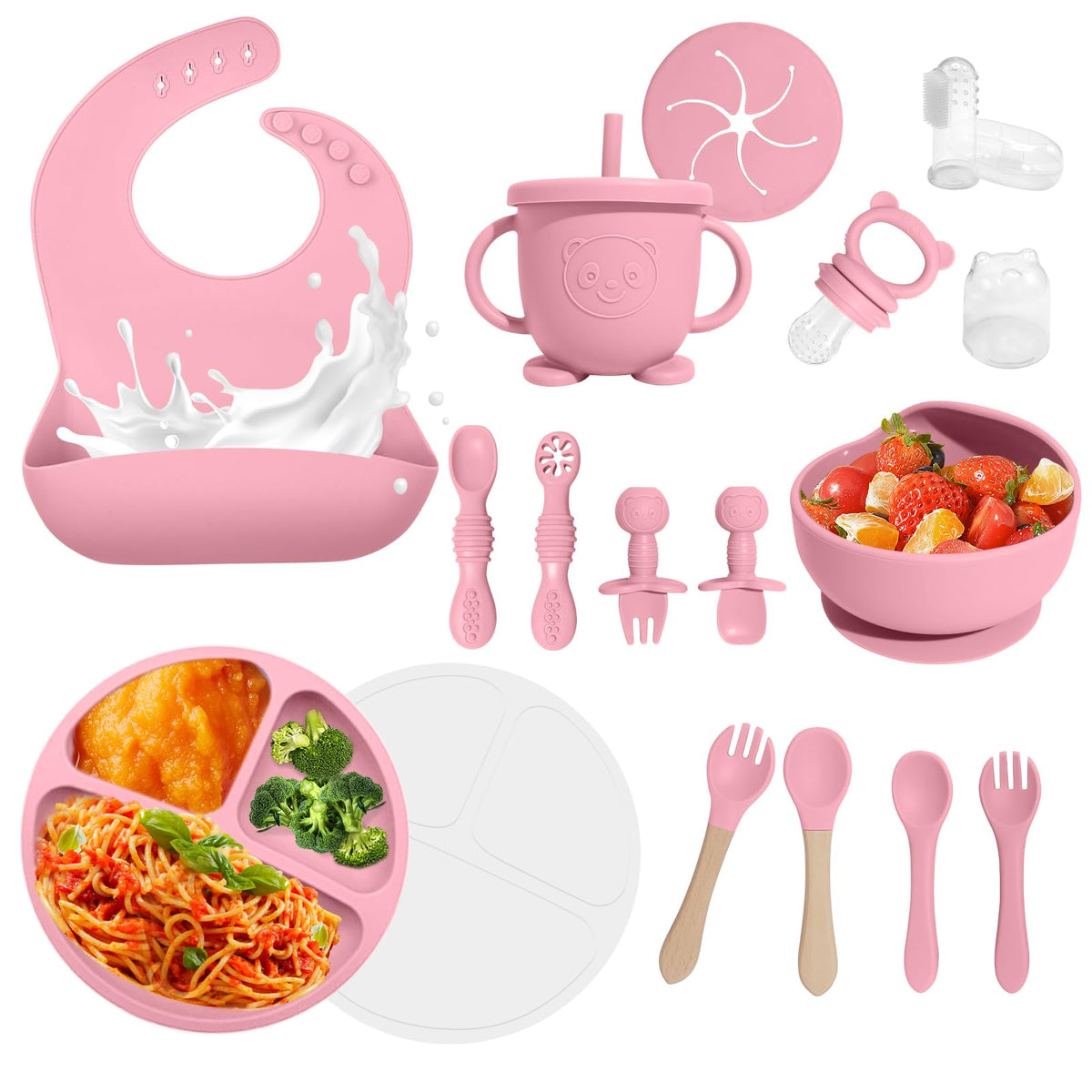 Catvegue baby-led weaning set with suction base to keep meals tidy and mess-free