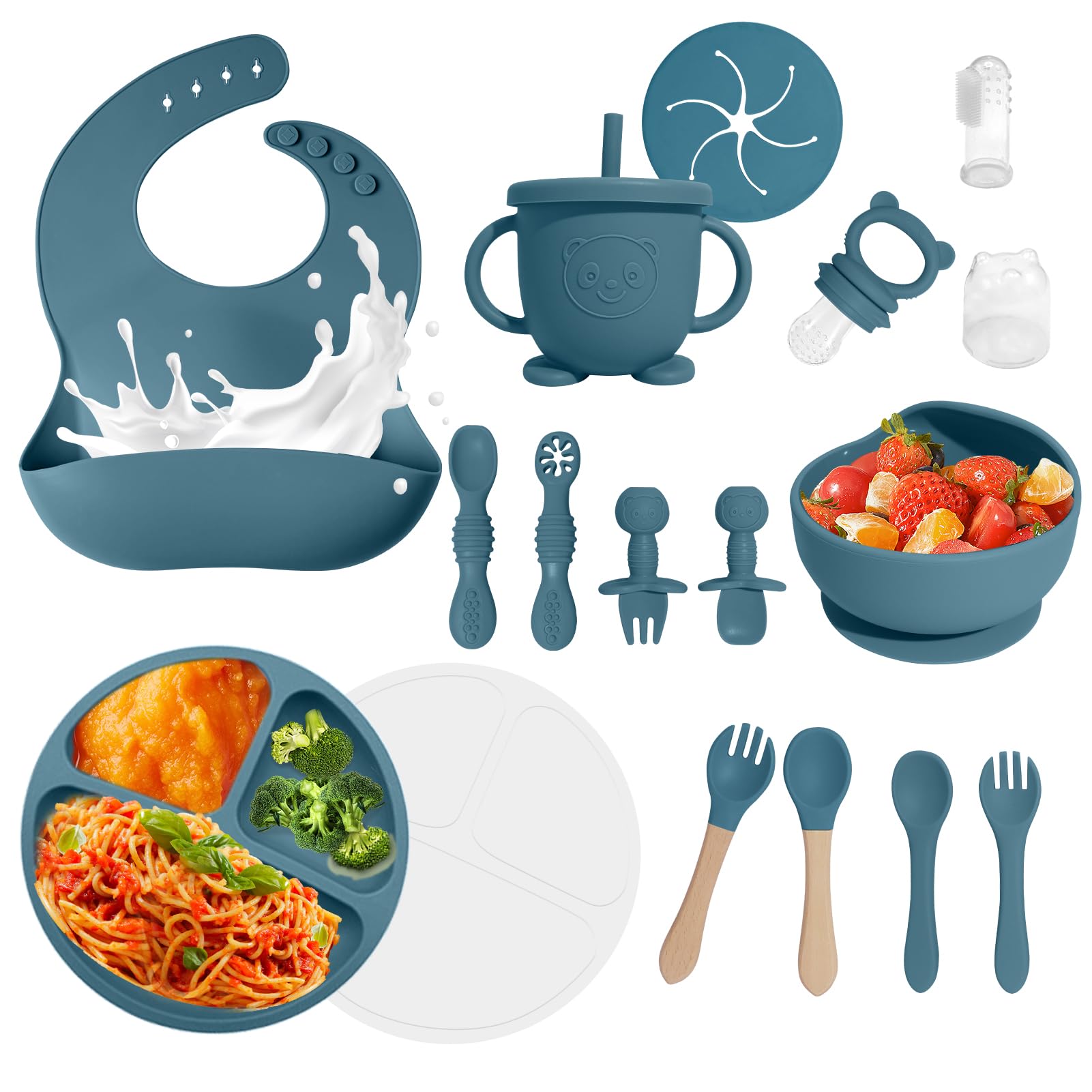 Catvegue silicone bib catches spills for easy mealtime cleanup