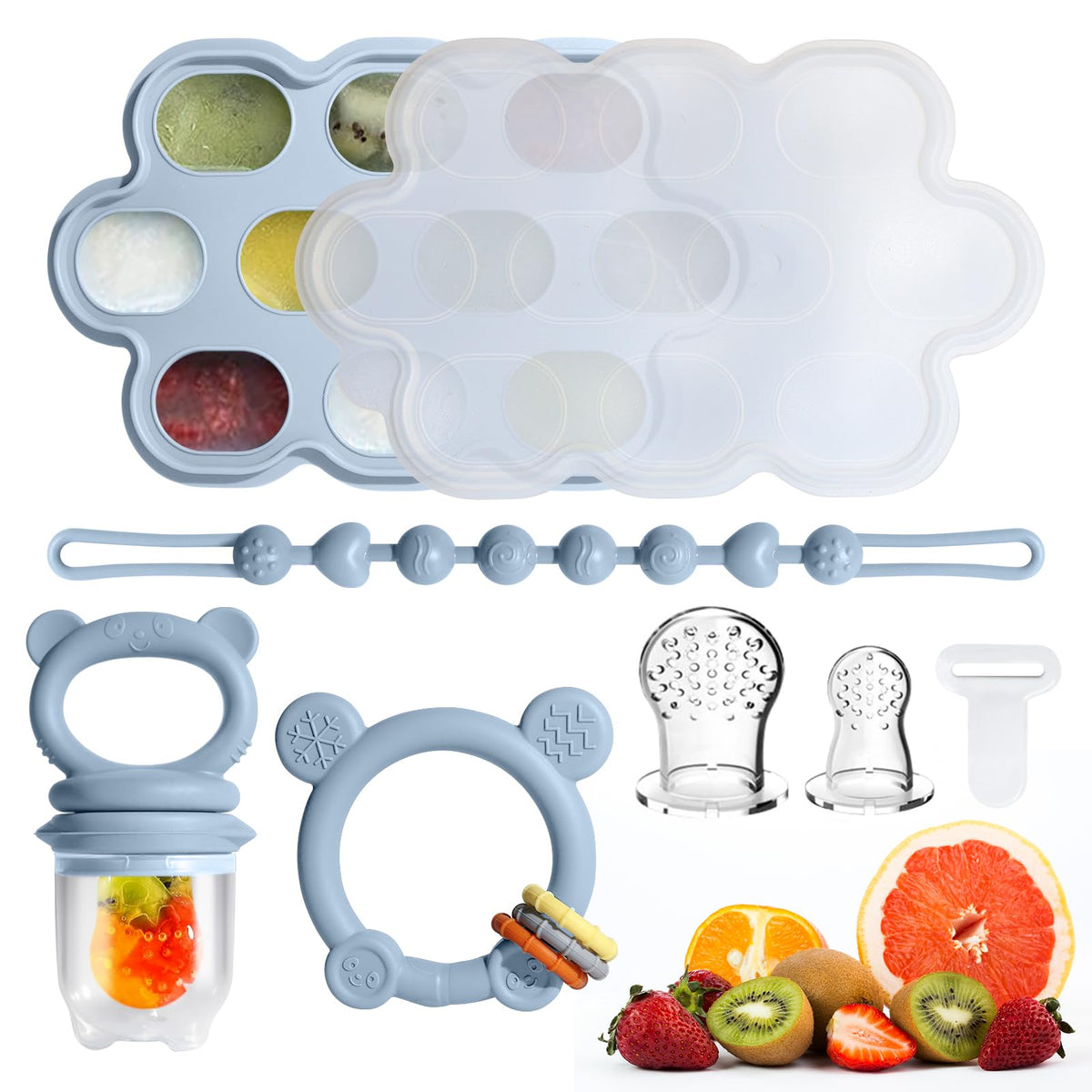Catvegue silicone food feeder for safe self-feeding and small bites