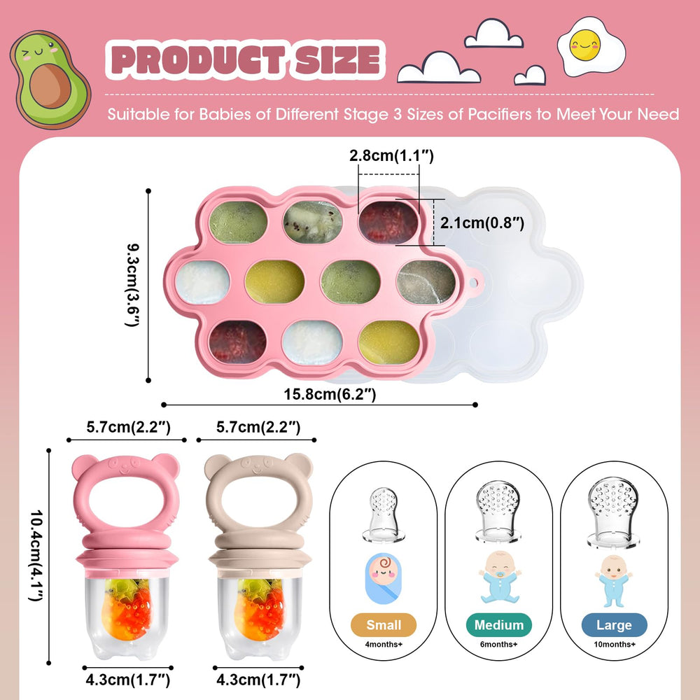 Catvegue silicone baby feeder closeup showing tiny holes for soft solids