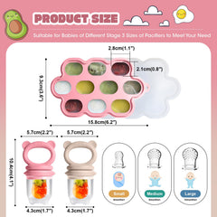 Catvegue silicone baby feeder closeup showing tiny holes for soft solids