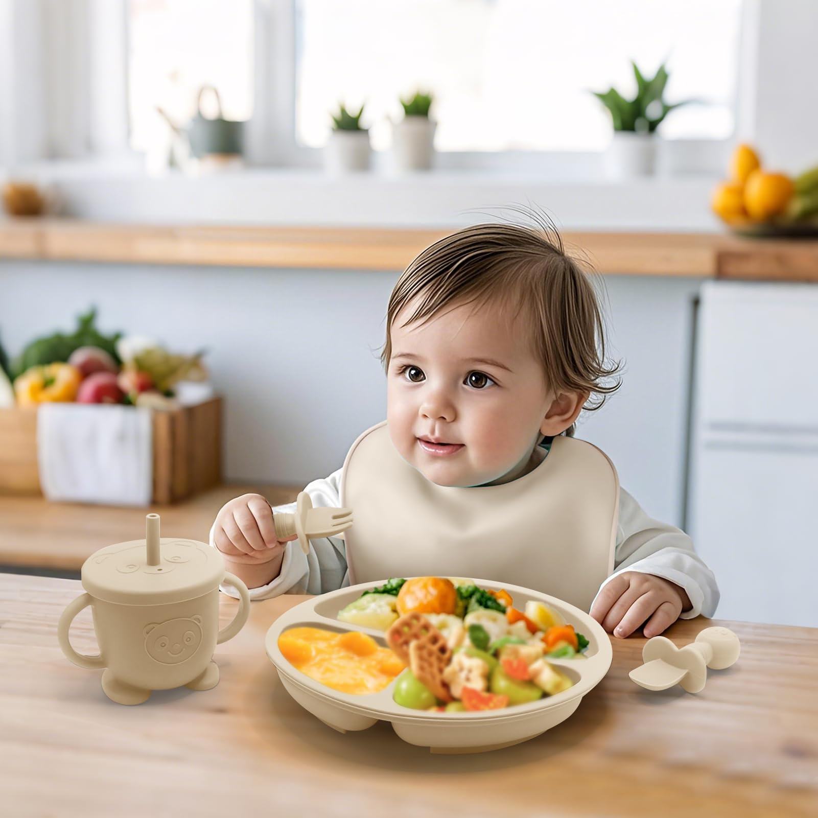 Catvegue silicone spoon and fork set is dishwasher-safe.