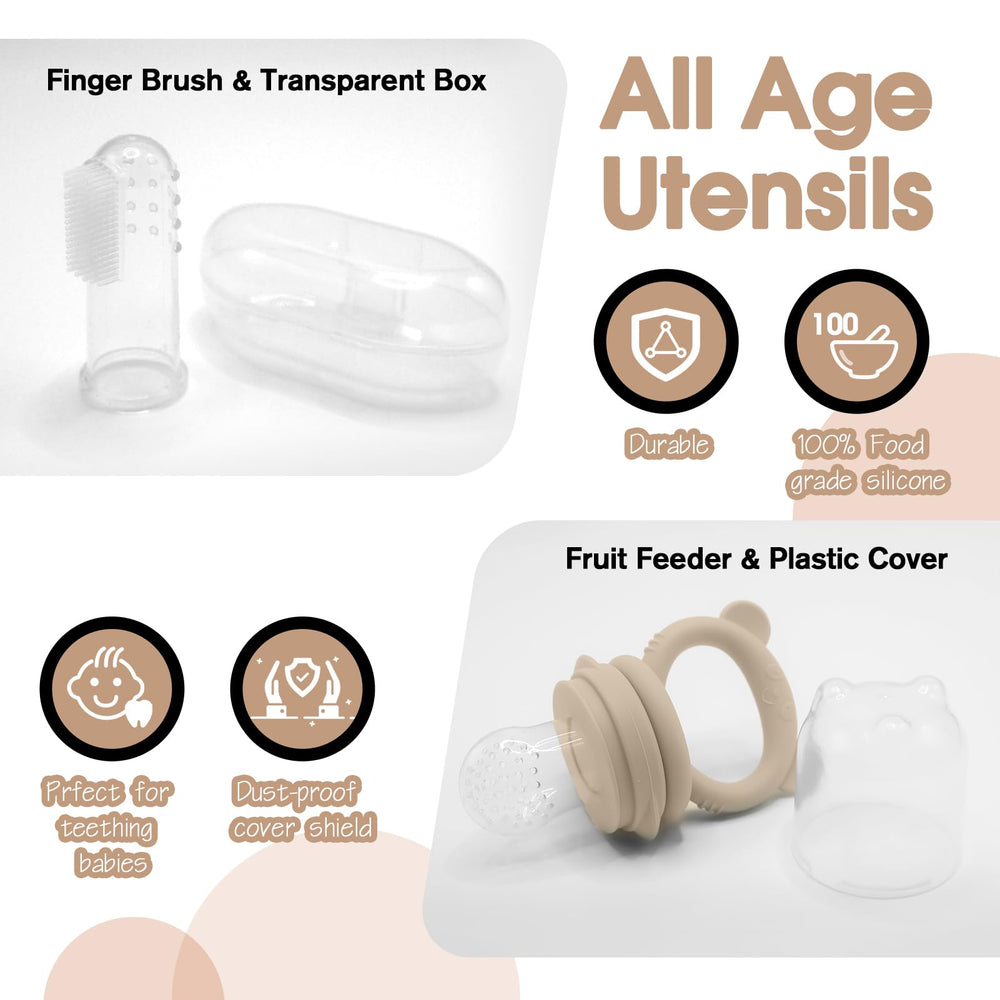 Catvegue wooden spoon and fork set with sensory bumps.