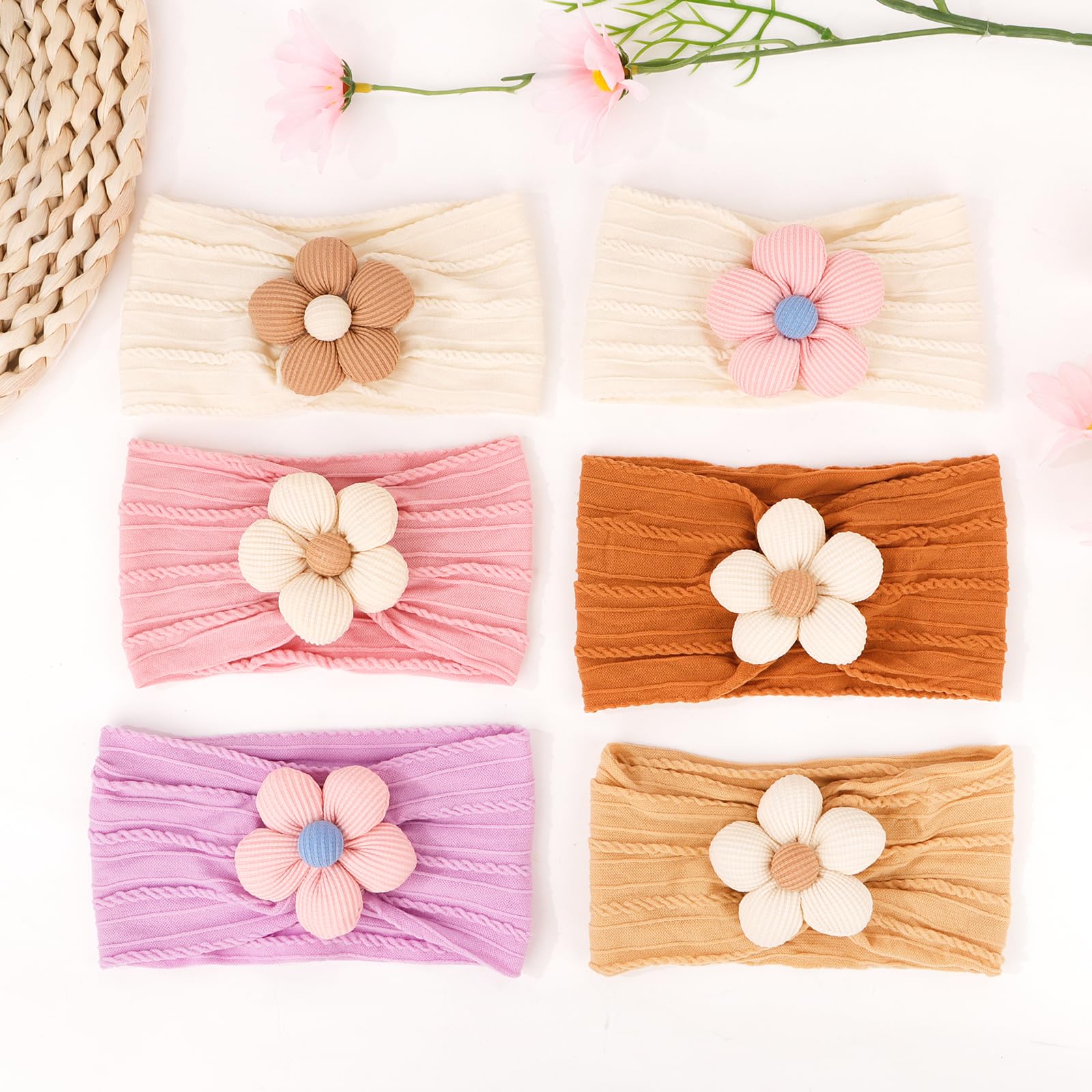 CAVETEE colorful headbands; six-color variety for styling.