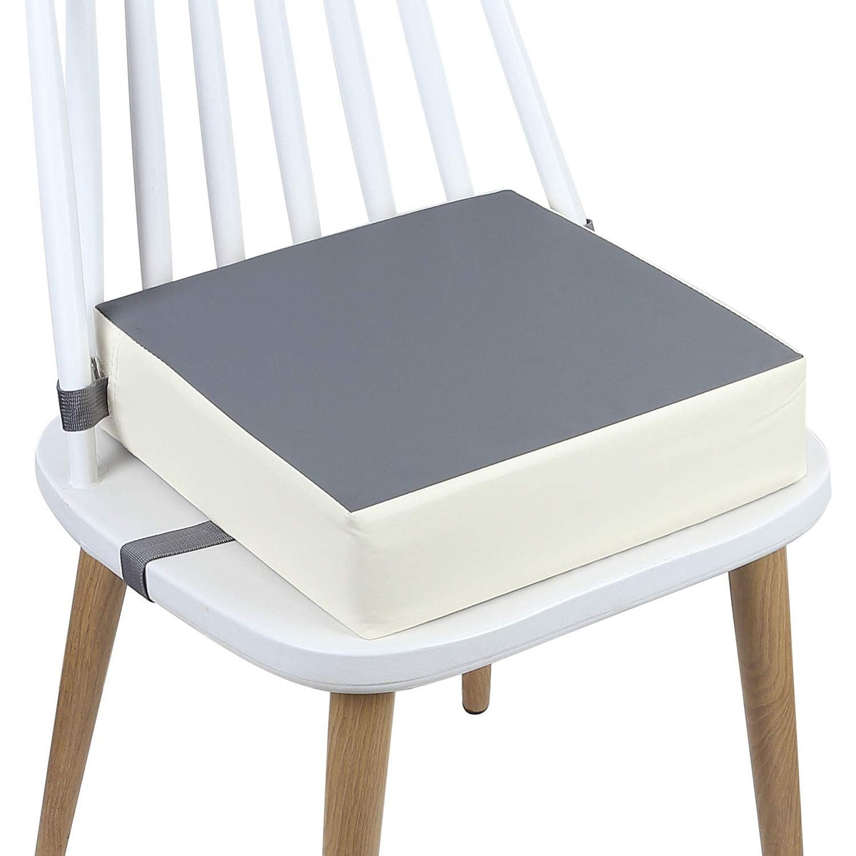 CAVWVTYU booster seat for dining table grey offers compact toddler comfort.