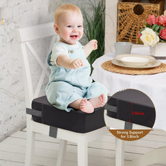 CAVWVTYU booster seat front view highlights height boost for table interaction