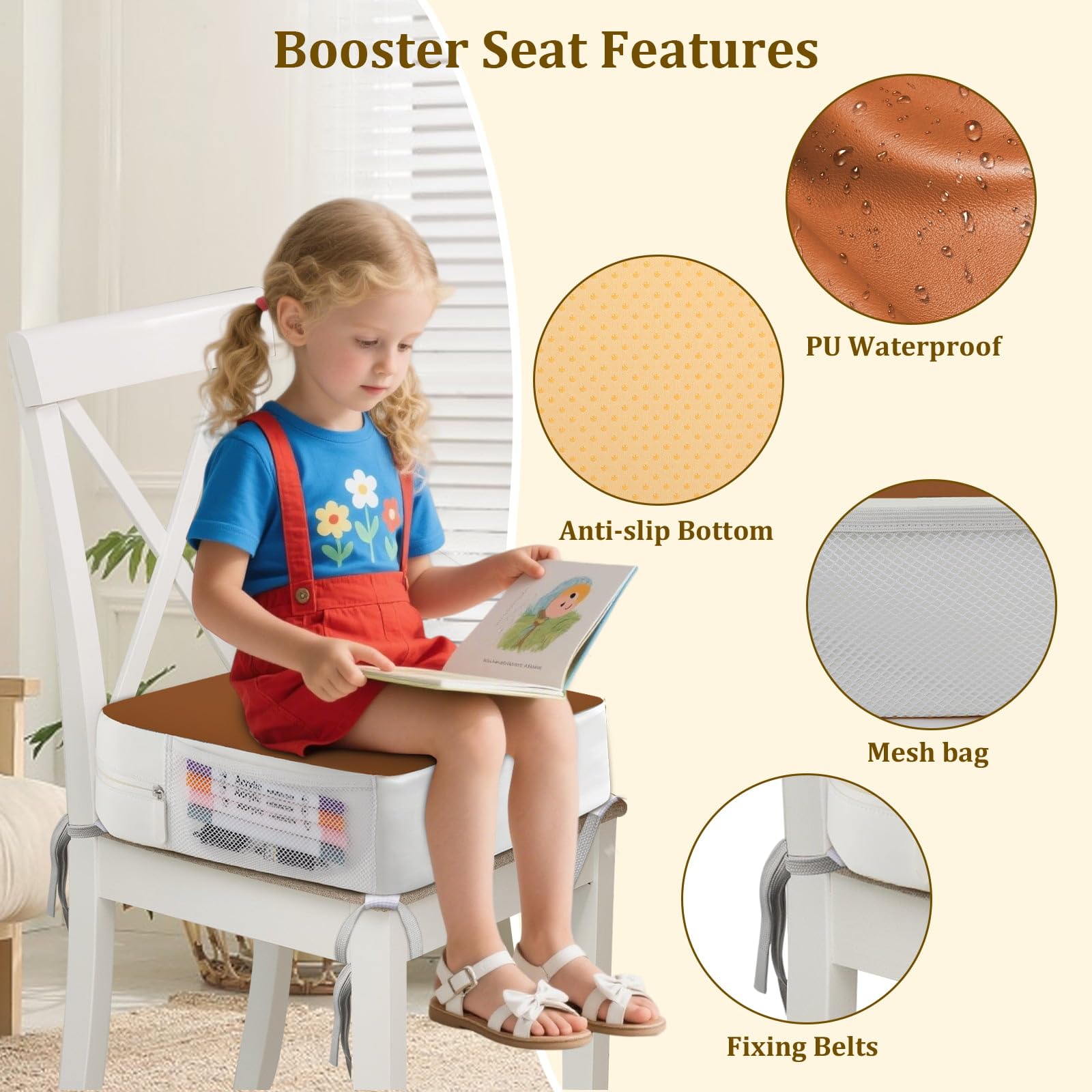 CAVWVTYU booster seat cover is machine washable for effortless cleaning