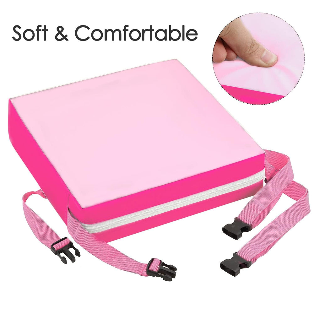 CAVWVTYU booster seat pink dining-table use demonstrating portable high chair on the go