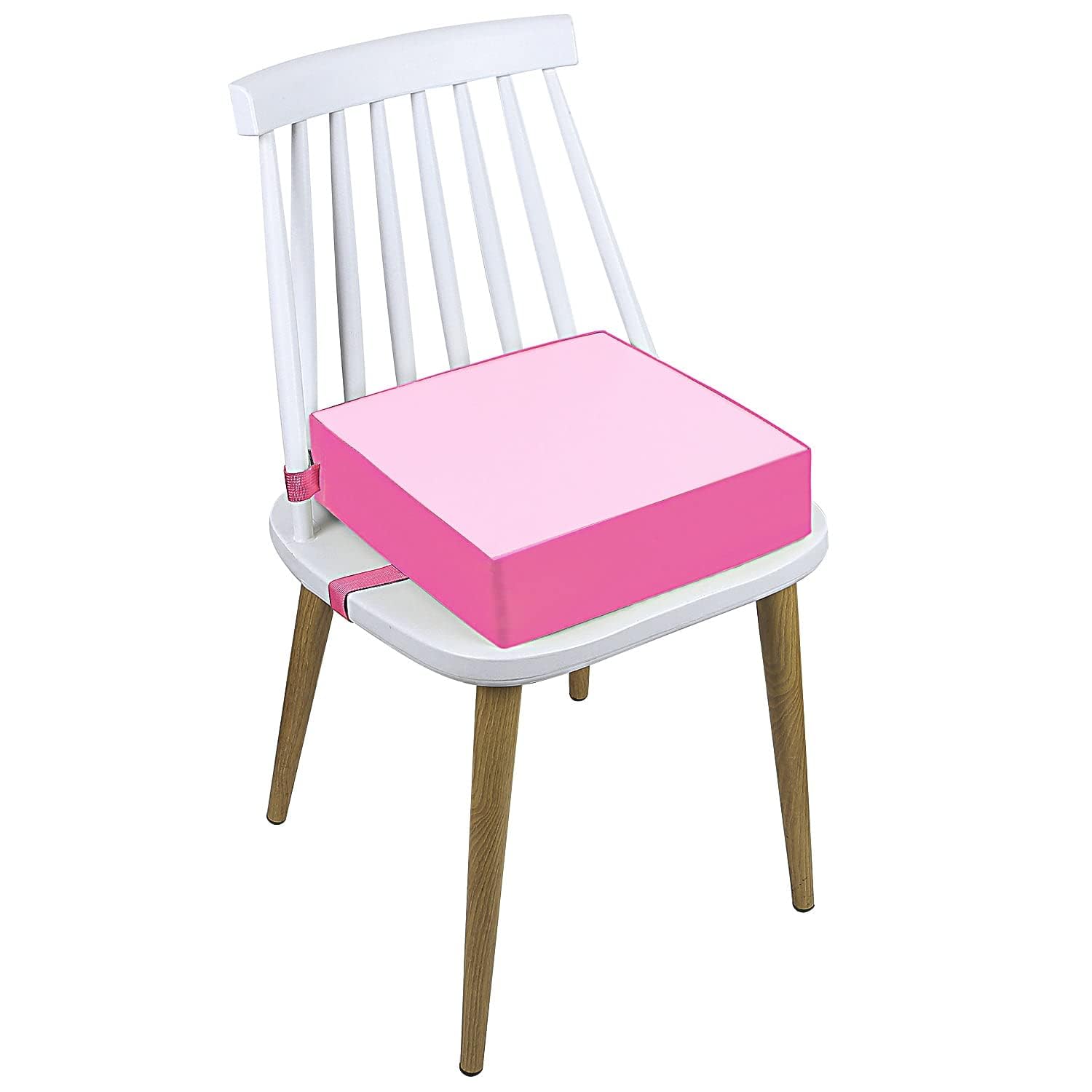 CAVWVTYU booster seat pink safety straps ensure stable seating during meals