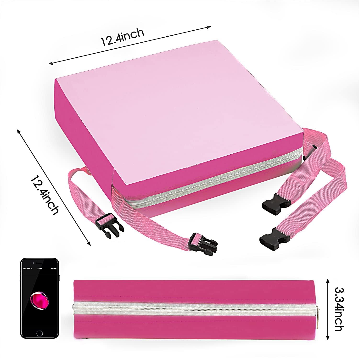 CAVWVTYU booster seat pink washable cover for easy cleanups after meals