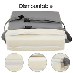 CAVWVTYU booster seat portable for travel grey supports meals on the go.