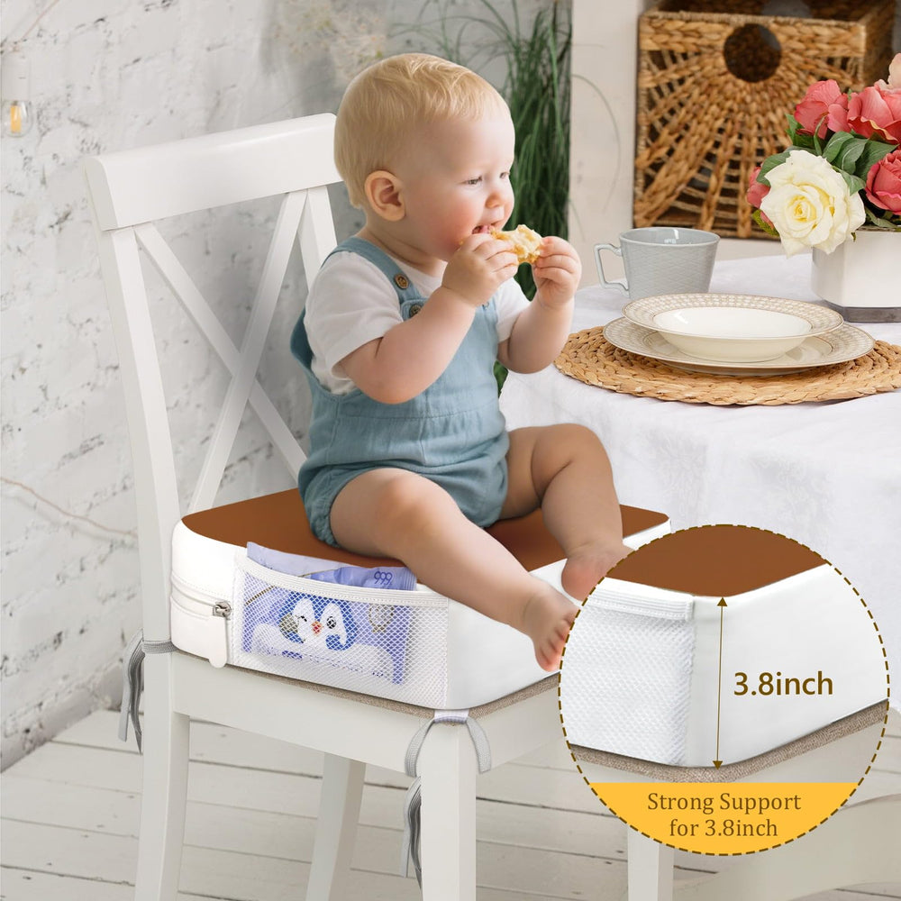 CAVWVTYU booster seat side pockets keep wipes within easy reach