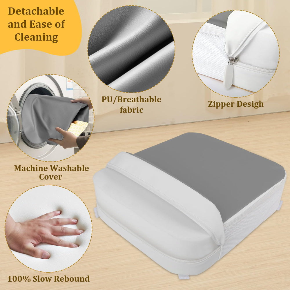 CAVWVTYU booster seat folded compactly for travel and storage.