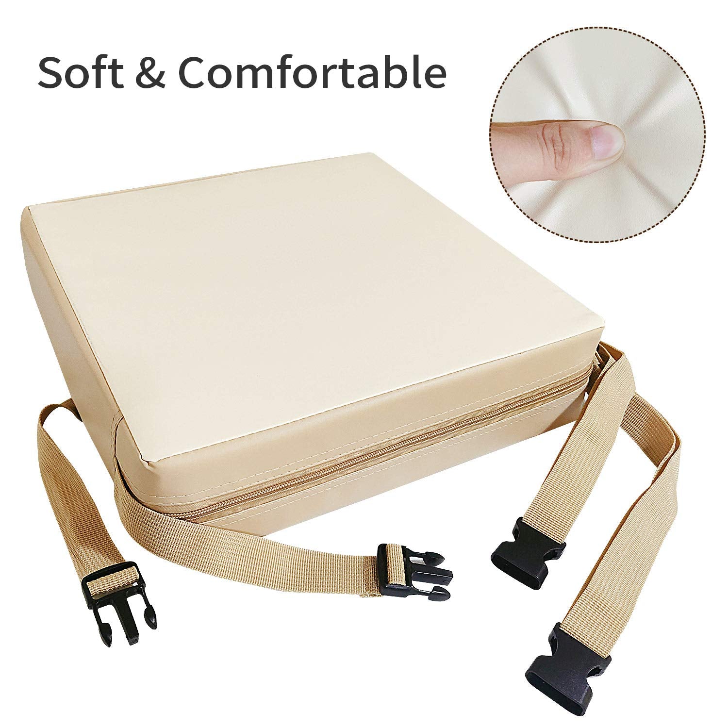CAVWVTYU detachable washable PU leather cover on booster seat for easy cleaning