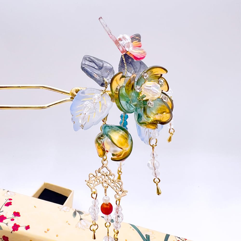 Cayyoomm boho wedding hairpin suitable for Hanfu or Qipao ensembles