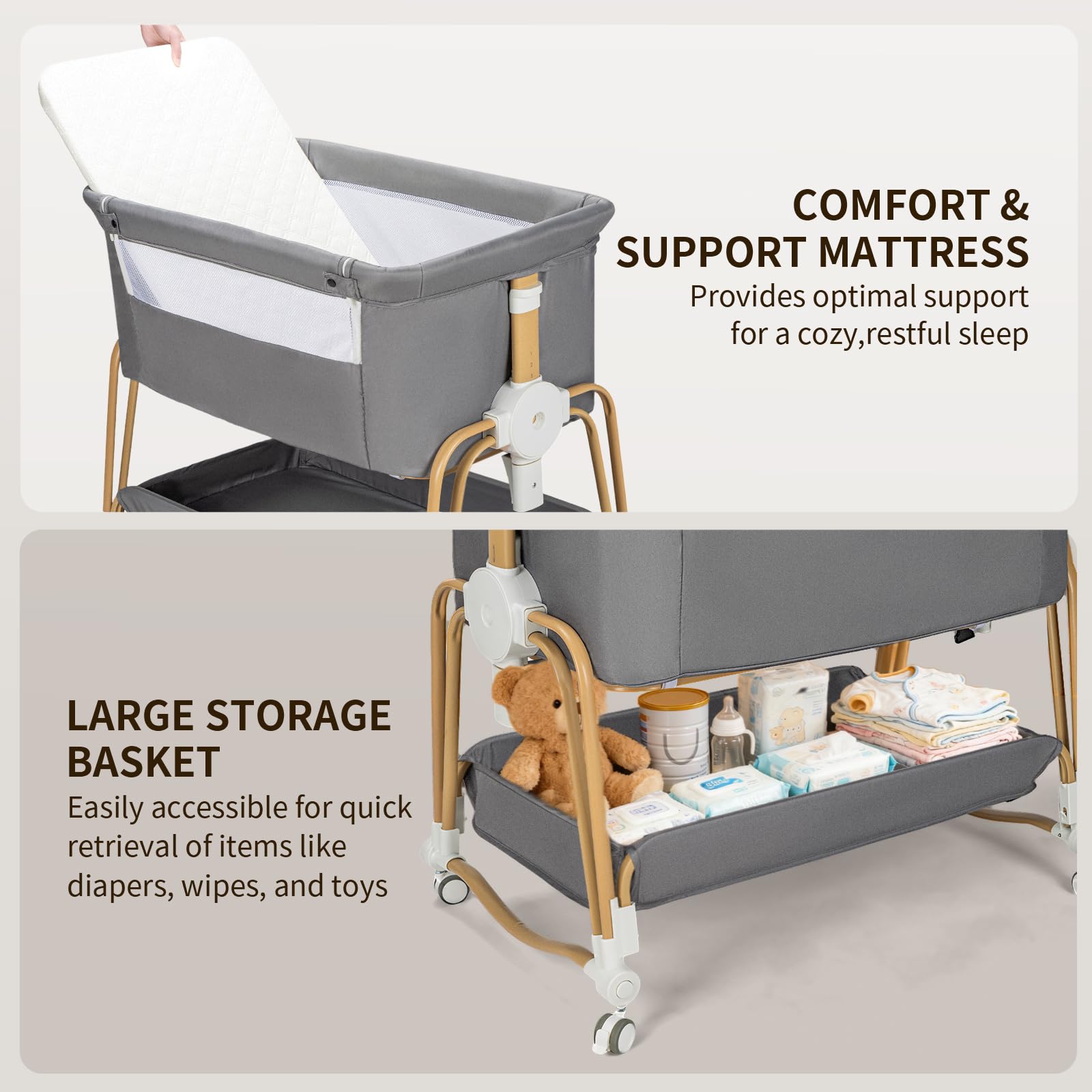 Cbcvvaer rocking cradle mode provides gentle soothing for newborns.