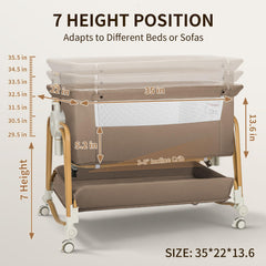 Cbcvvaer bedside mode with lowered side for close, safe nighttime care