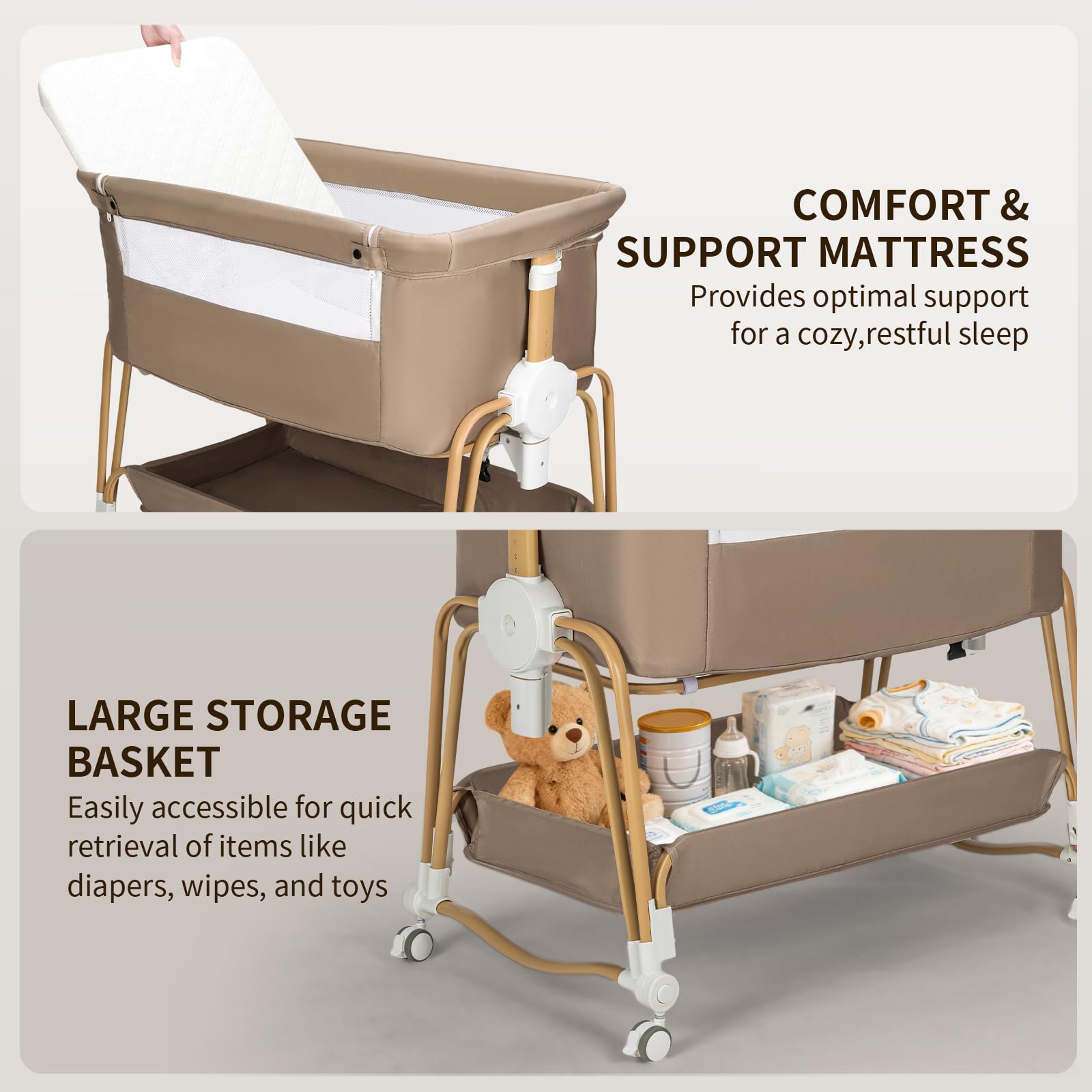Cbcvvaer rocking cradle mode provides gentle motion for soothing naps