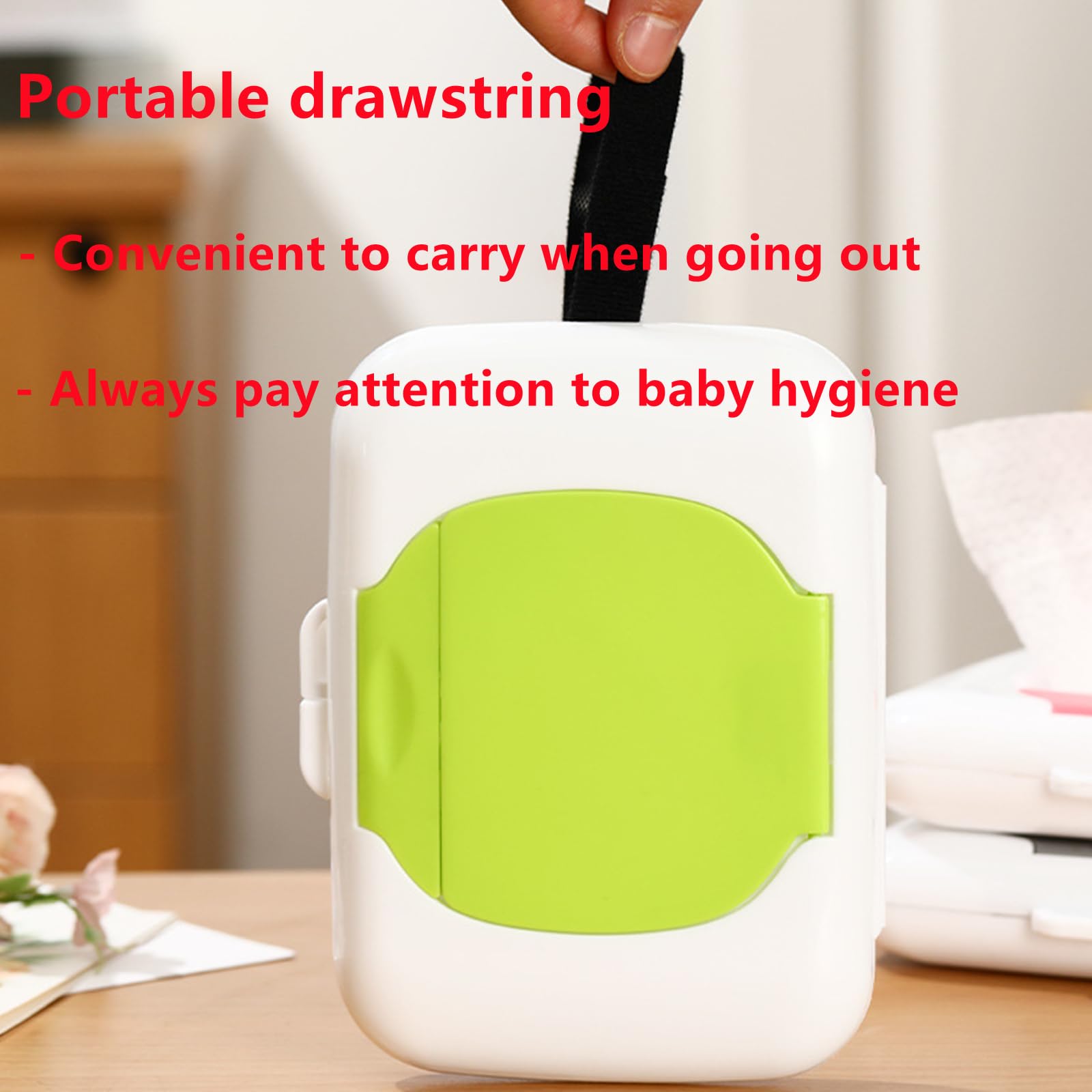 Cbhoktyue indoor outdoor wipe box with a tight seal preserves moisture between uses.