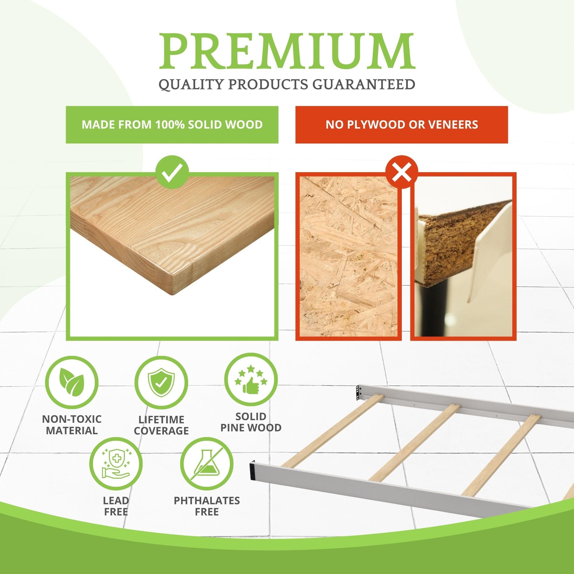 CC KITS supports up to 600 pounds with optional extra slats.