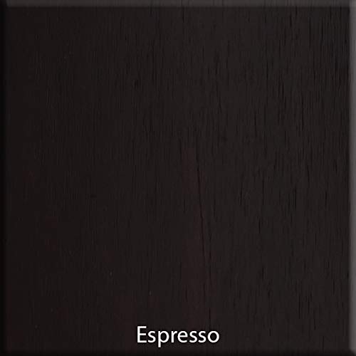Solid wood espresso rail close-up showing durable grain and finish