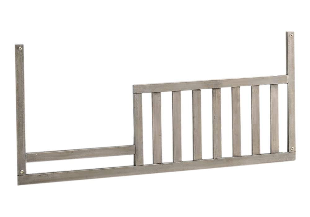 CC KITS Toddler Guard Rail in ash grey finish for a safe crib-to-bed transition.