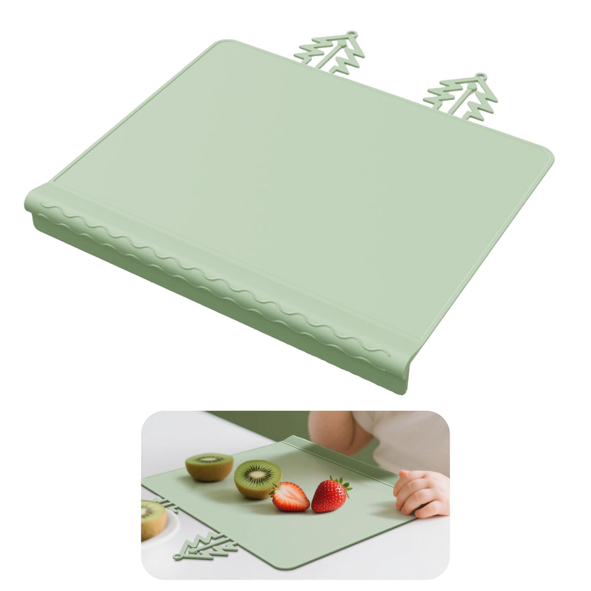 CCDANSIYUCR Baby Placemat with edge protection for tidy meals.