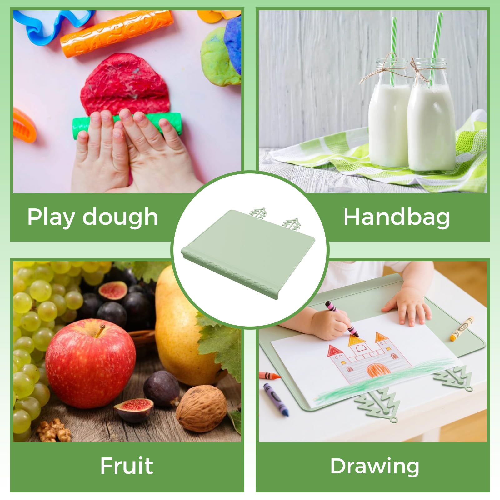 CCDANSIYUCR Multiuse mat for dining, art, and toys protects surfaces.
