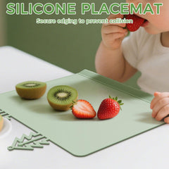 CCDANSIYUCR Silicone table mat with soft touch for toddlers.