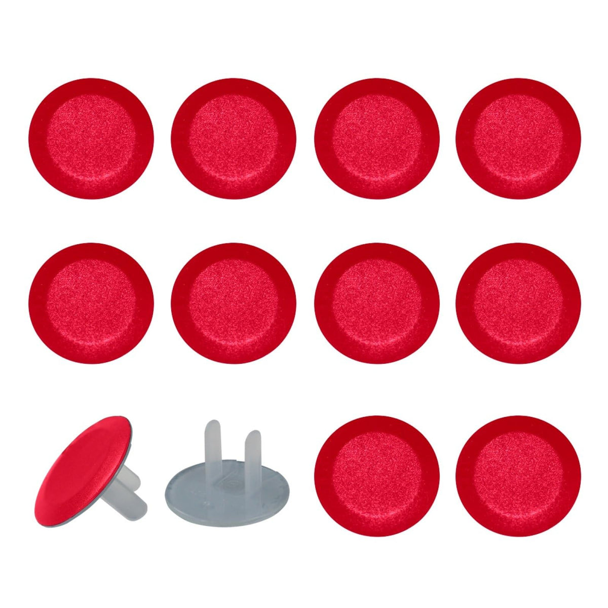 CDGIRUOWUNV pure red outlet plug cover in pack protects sockets safely.
