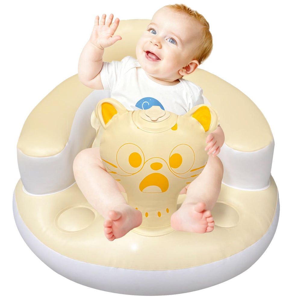 CDSDAS inflatable baby seat front view showing full back support for safe sitting