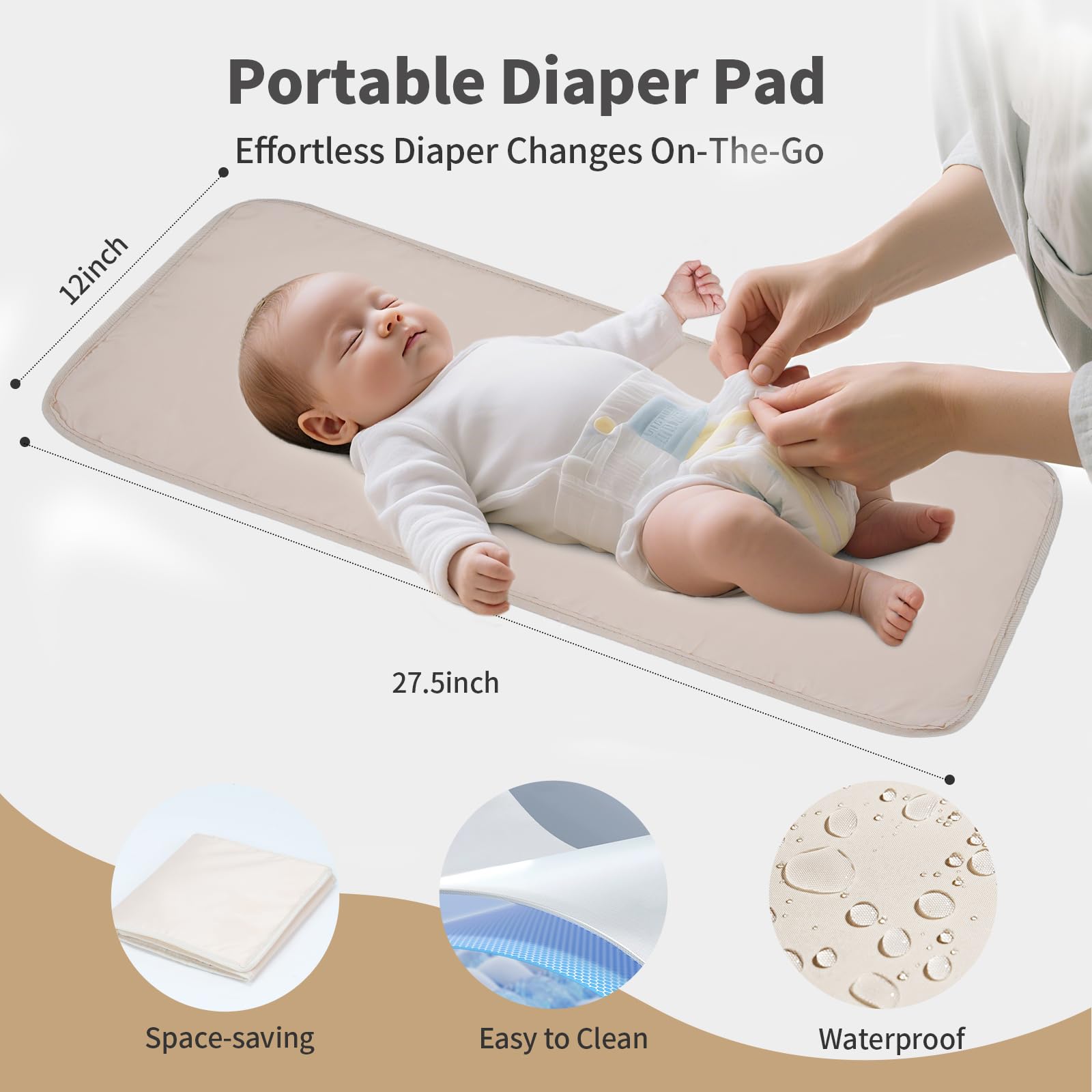 CEI-CEI diaper bag elastic side pockets for wipes or bottles on the go