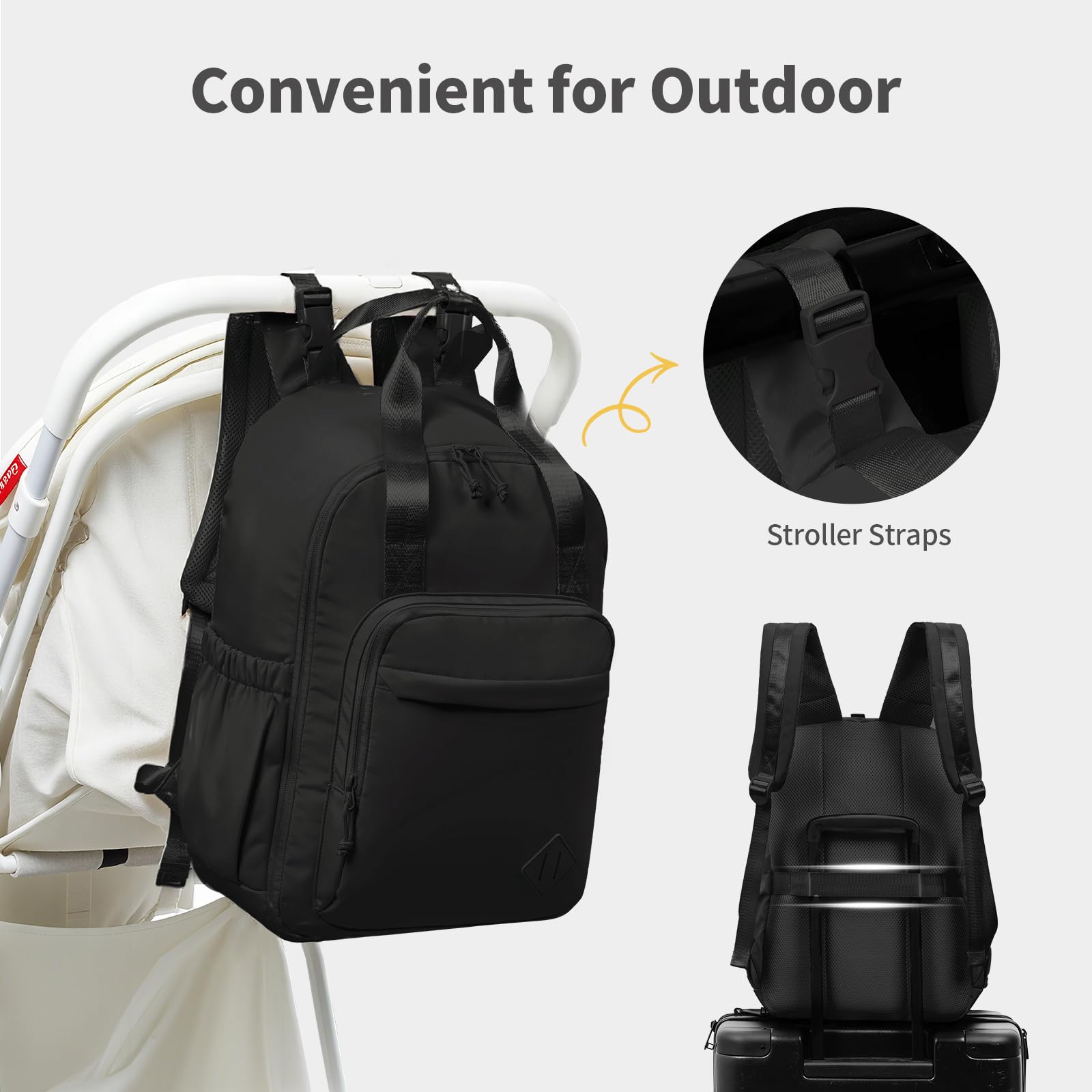 CEI-CEI diaper bag insulated bottle pockets keep drinks at the right temperature