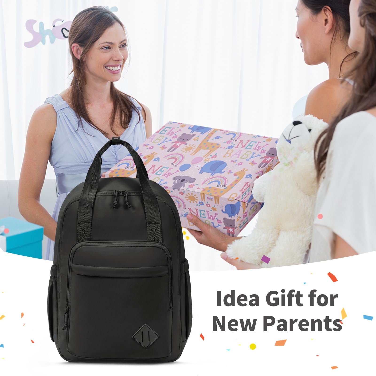 CEI-CEI diaper bag stroller straps enable hands-free strolling