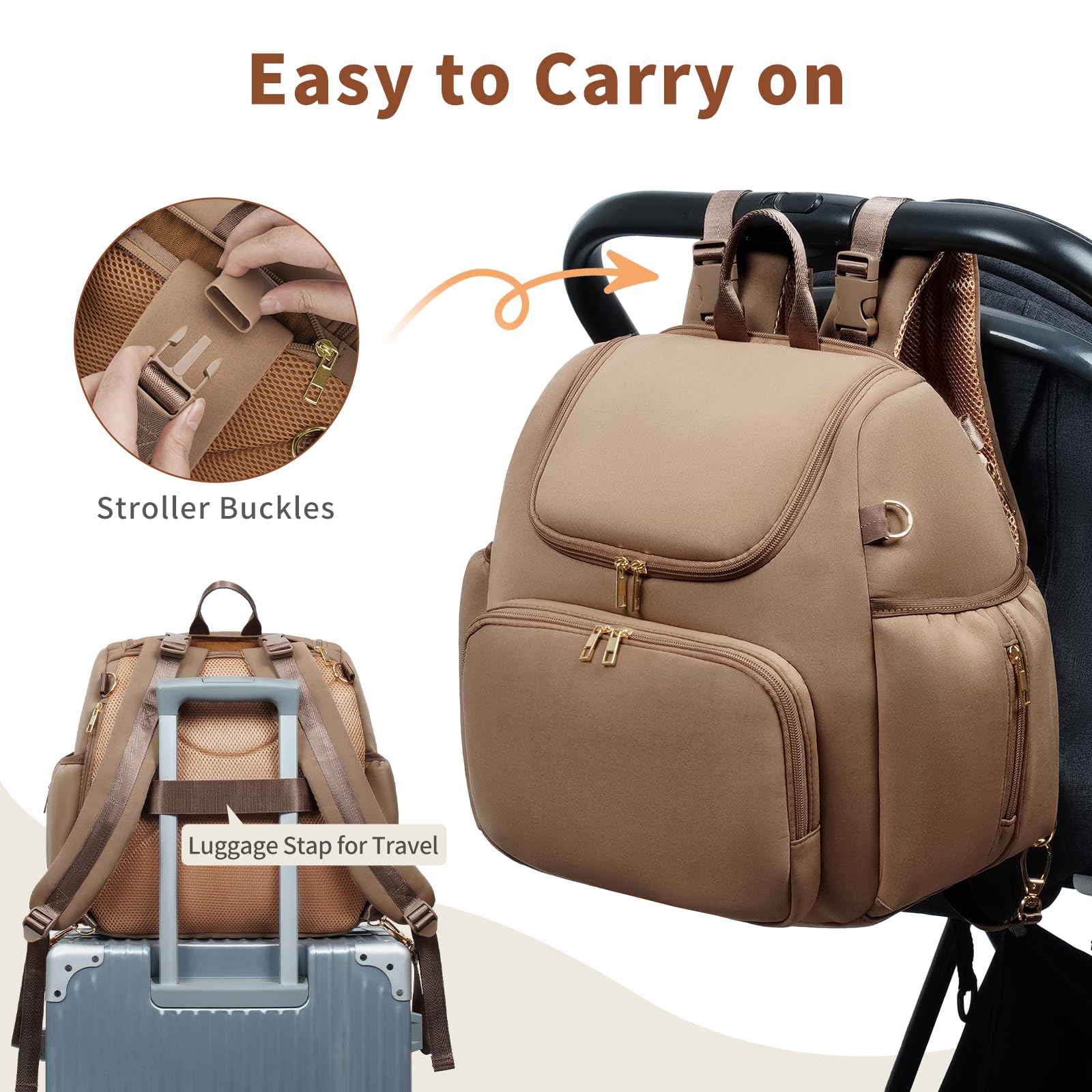 CEI-CEI bag side pockets for wipes and bottles during outings