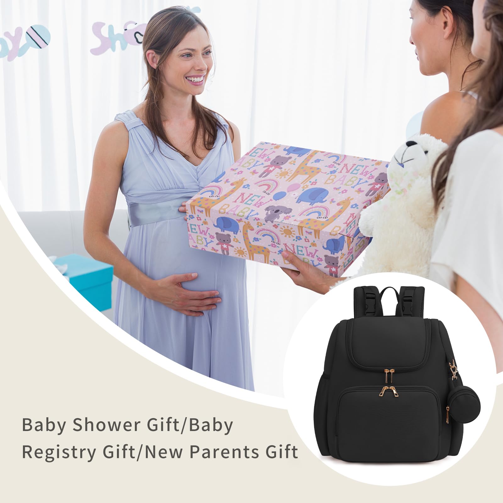 CEI-CEI stroller attachment keeps the bag within reach on walks.