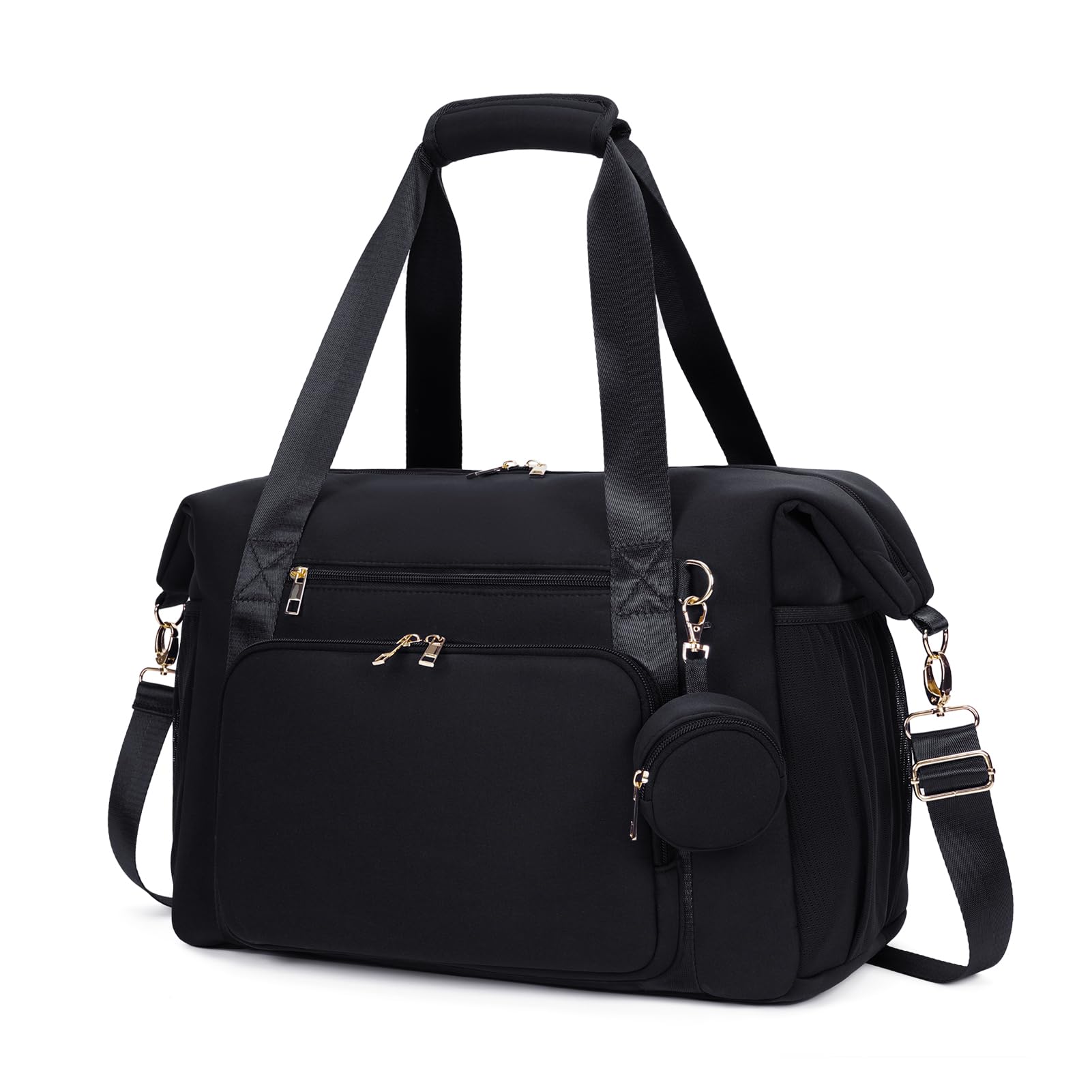 CEI-CEI neoprene diaper bag tote front view showing organized pockets for travel