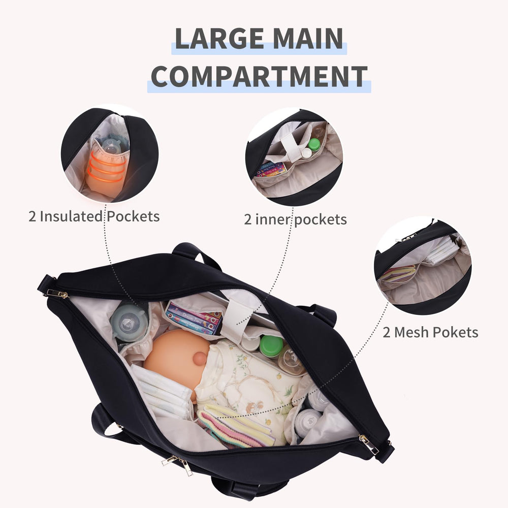 CEI-CEI diaper bag tote interior with multiple compartments for easy packing