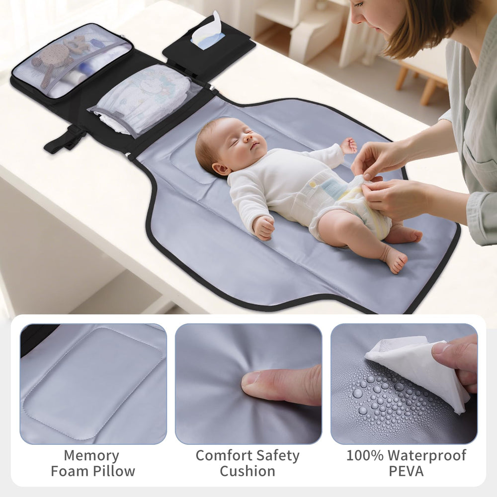 CEI-CEI changing pad features elastic pocket for easy wipes access