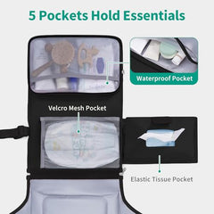 CEI-CEI changing pad unfolded to 25×22 inches for comfortable diaper changes