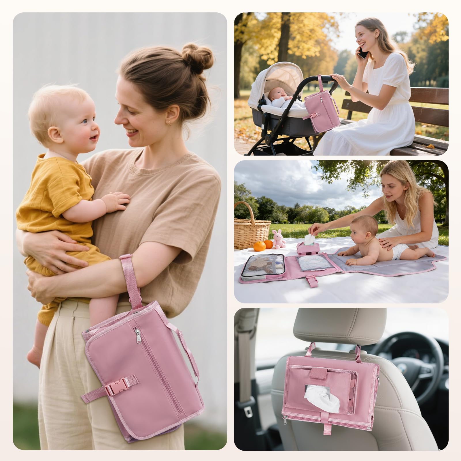 CEICEI changing pad supports one-handed diaper changes for busy parents.