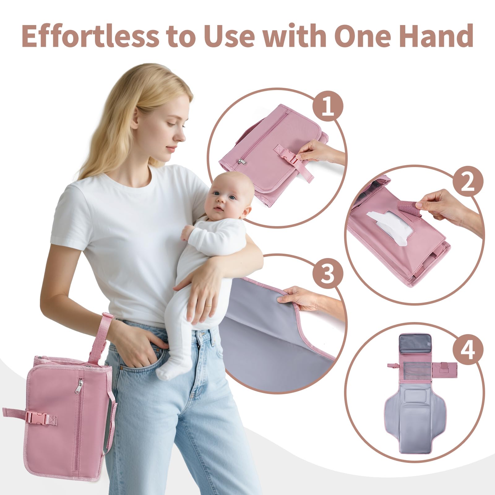 CEICEI stroller attachment option makes on-the-go changings easier.