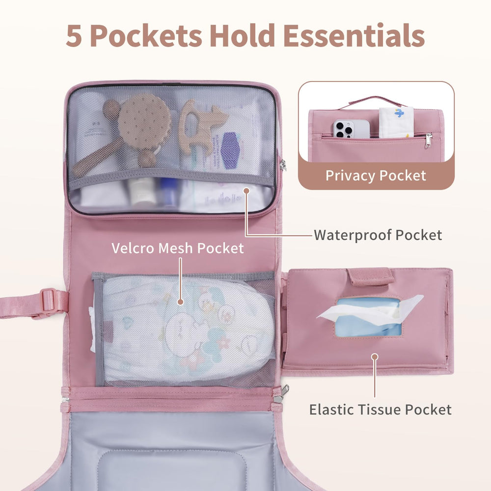 CEICEI pad with wet-dry pockets keeps dirty items separated.