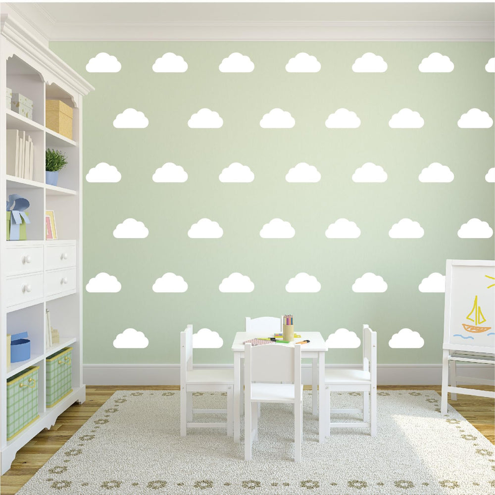 CELAENO vinyl cloud wall art brightens bedrooms with easy peel-and-stick use