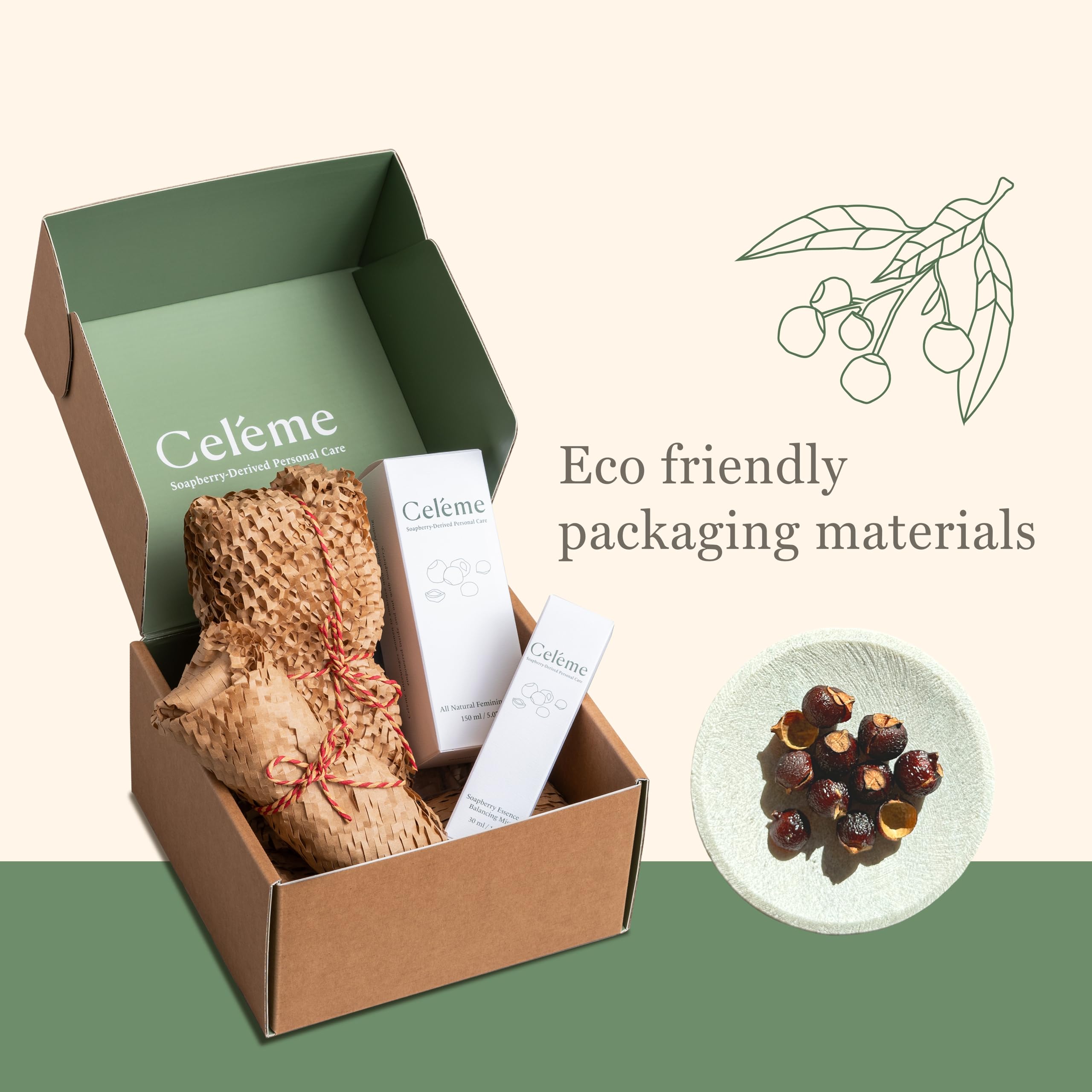Celéme Soapberry Wash travel-friendly size for gym and trips.