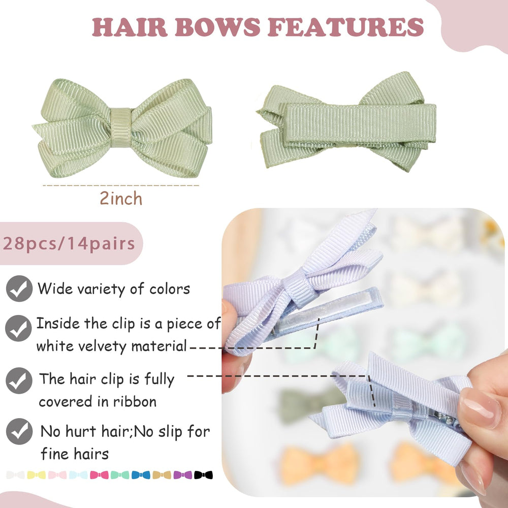 CellElection grosgrain bow clip for fine hair, soft touch and secure grip.