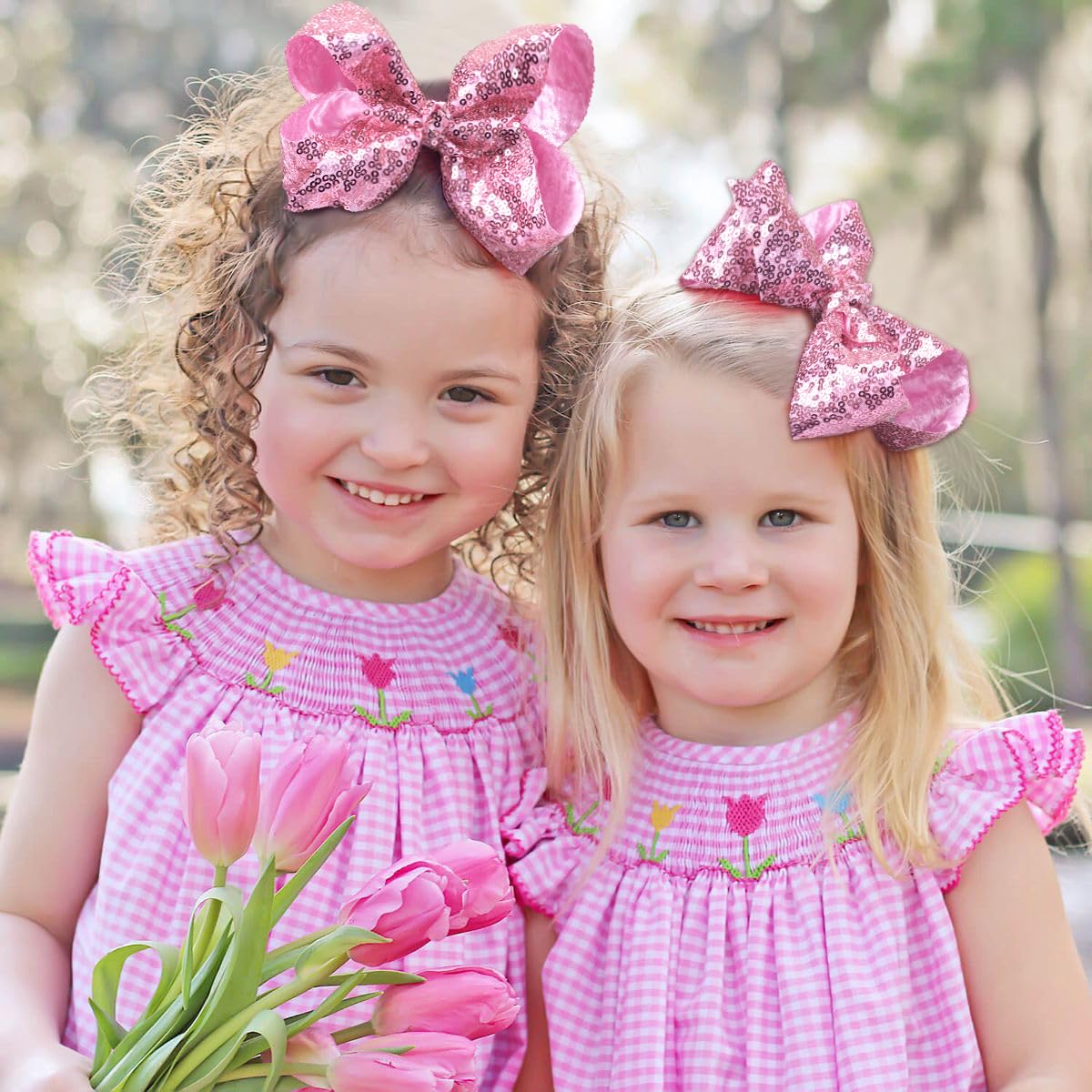 CellElection handmade sequin bow clip provides soft, lightweight wear