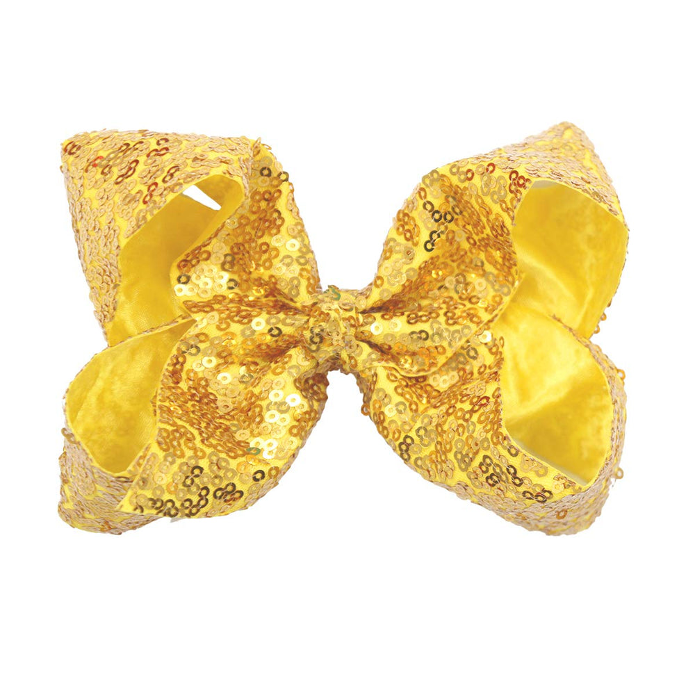 CellElection gold sequin bow shines at holidays and parties